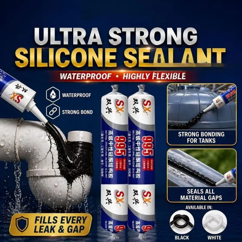 Strong Adhesive Quick Dry High Elastic Silicone Waterproof Sealant 590ml Indoor Outdoor Use