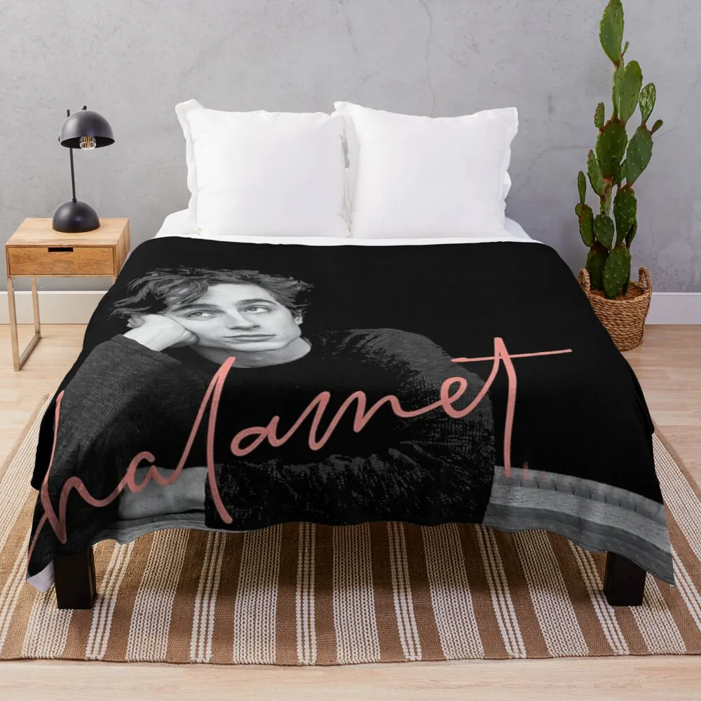 

Chalamet, Awesome Merch of Timothee Chalamet Throw Blanket sofa blanket with tassels knitted Anti-pilling flannel soft plaid