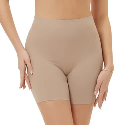 Slip Shorts for Under Dresses Women Seamless Boyshorts Panties Ice Silk Underwear Shorts Tummy Hips Safety Pants Slim Shaping