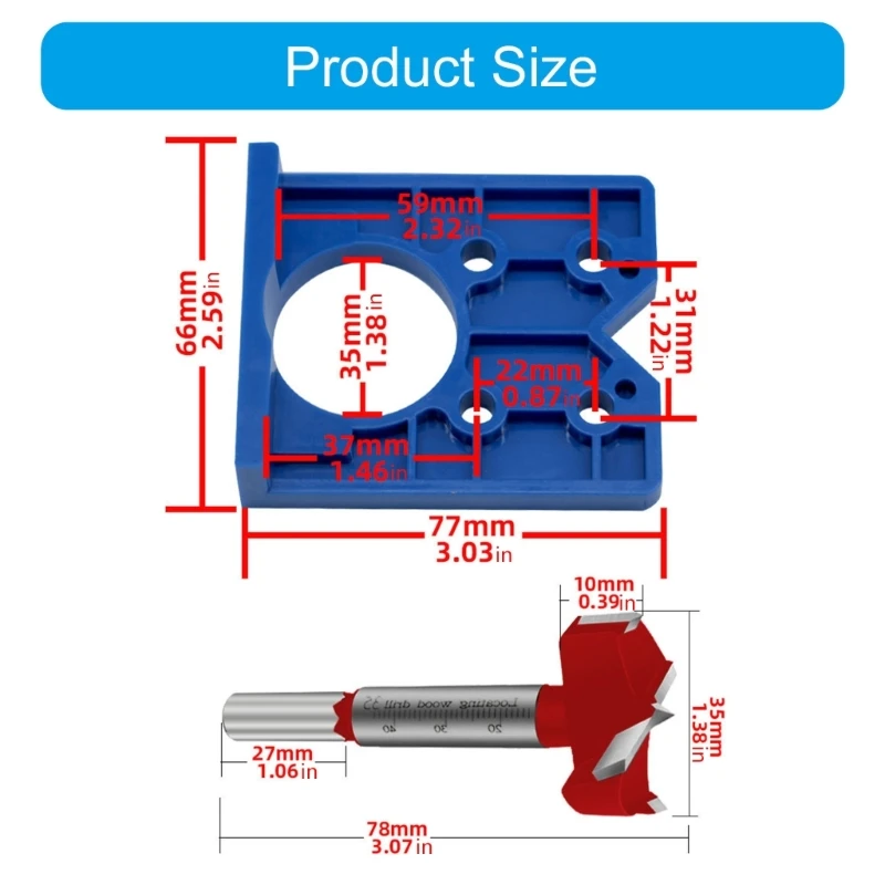 35mm Concealed Hinges Boring Jigs Furniture Door Cabinets Hinges Installation