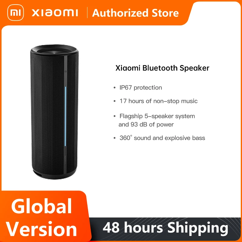 Novo Alto-falante Bluetooth Xiaomi Bluetooth 5.3 LHDC 5.0 HyperOS IP67 93dB 40W 17h de duração da bateria Som portátil para ambientes externos Aplicativo Mi Home