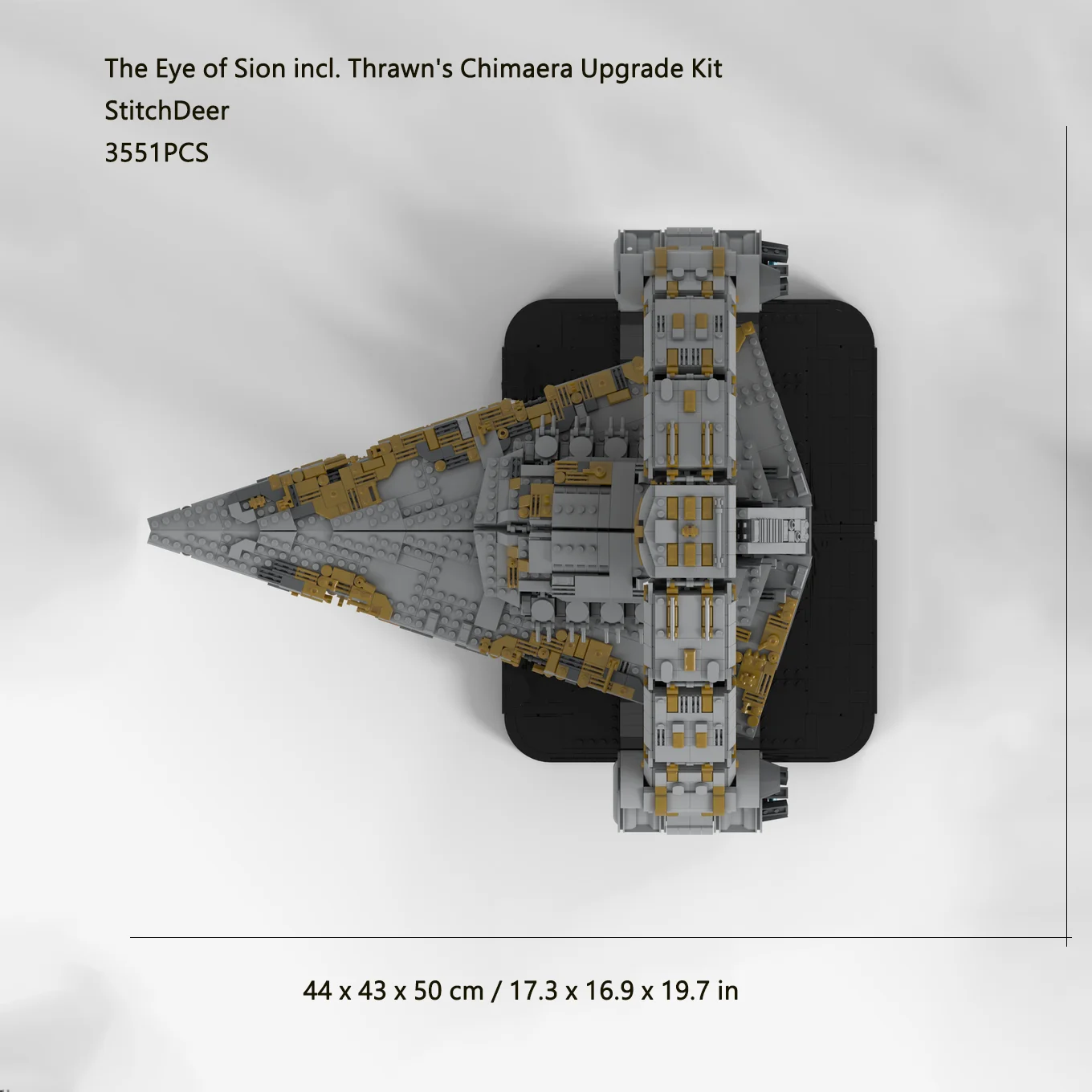 Diy 3551 pçs moc o olho de sion kit atualização blocos de construção modelo montagem série brinquedos tijolo presentes aniversário das crianças 75394