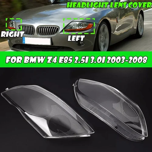 Cubierta de faro izquierdo/derecho para BMW Z4 E85 2003-2008, cubierta transparente para coche, pantalla de lámpara, lente de cubierta de faro delantero