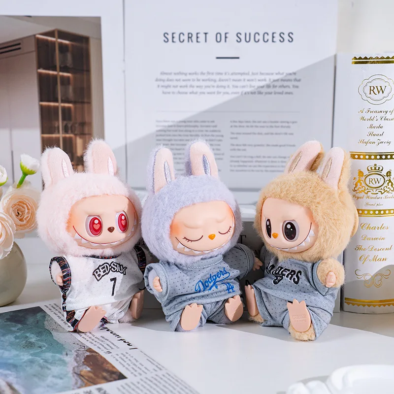 Neue Puppenkleidung für 17 cm Labubu-Kleidung, sitzende Party, Baseball-Kleidung, Kinderkleidung, DIY-Zubehör, Sport-Set, Geschenke