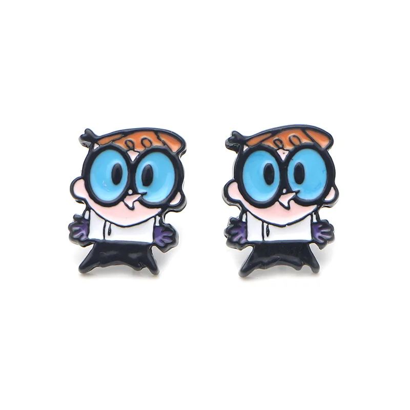 Cute Cartoon Avatar Ear Stud dzieci śliczne kolczyki dla kobiet Anime kolczyki emaliowane akcesoria Cosplay prezenty dla przyjaciół