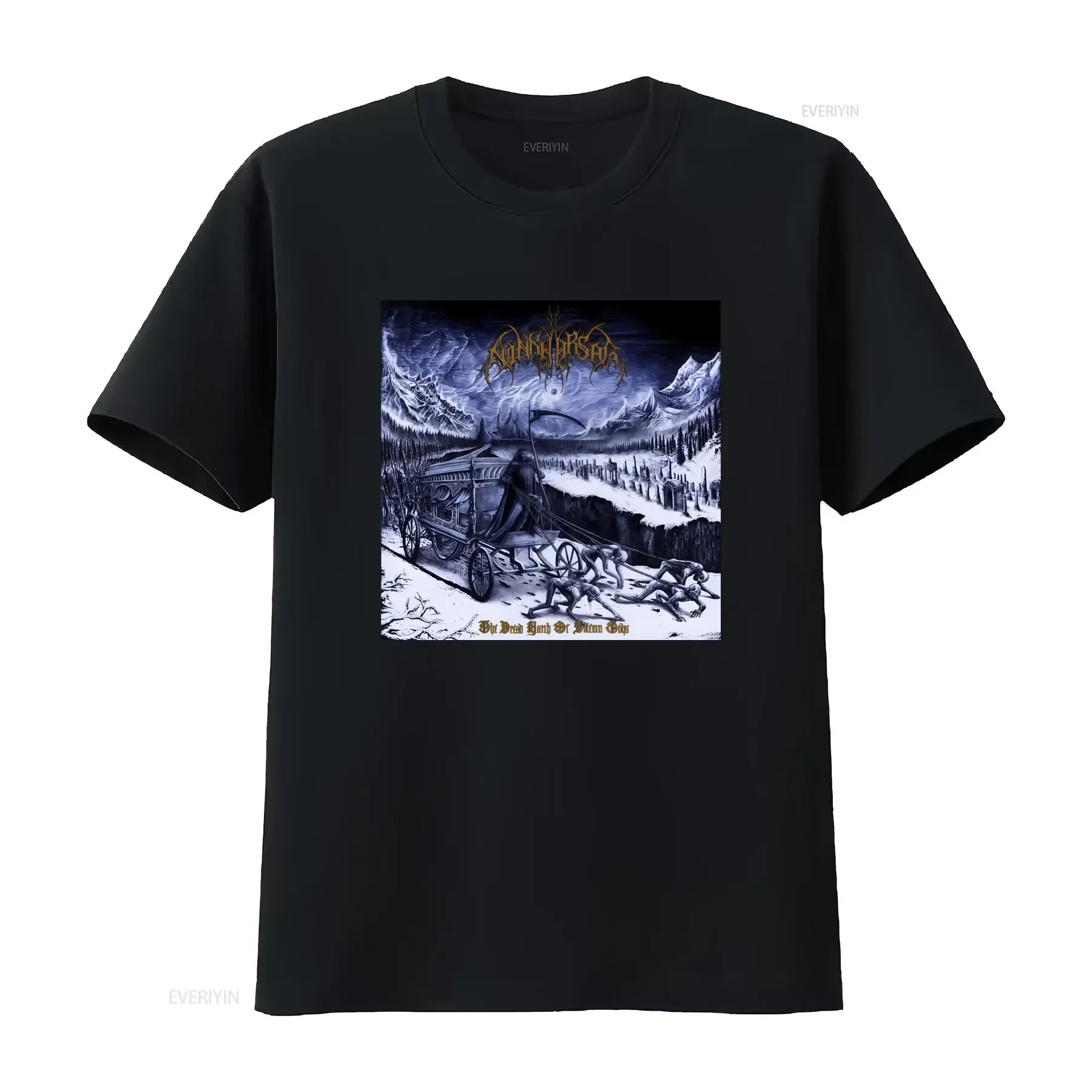 New Ninkharsag The Dread March of Solemn Gods T Shirt Gothic Death Metal Design Available in Sizes S to 5XL vintage Washed