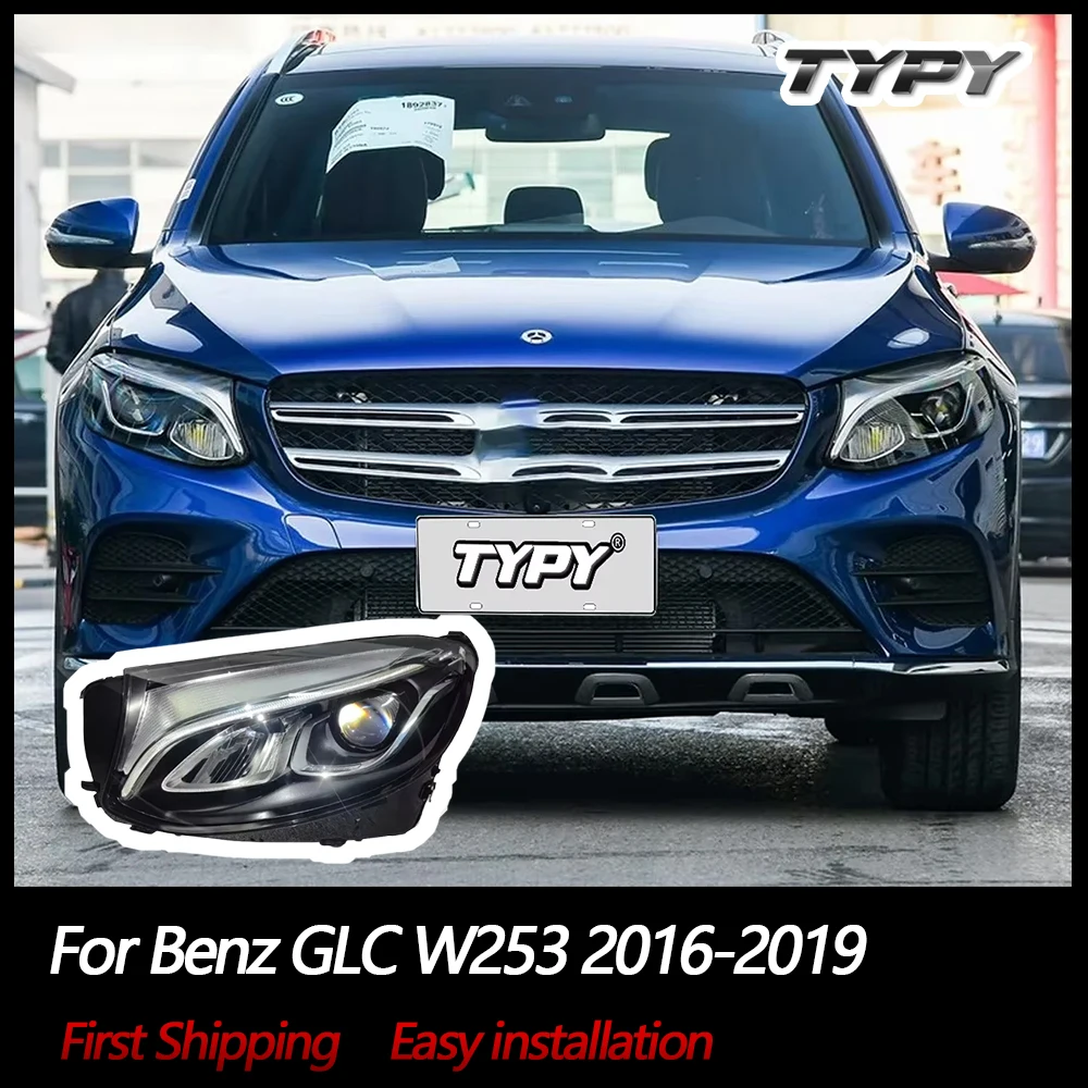 

TYPY New LED Headlight Upgrade Modified Full Head Lamp For Benz GLC W253 2016-2019 Turn Signals Daytime Running Lights