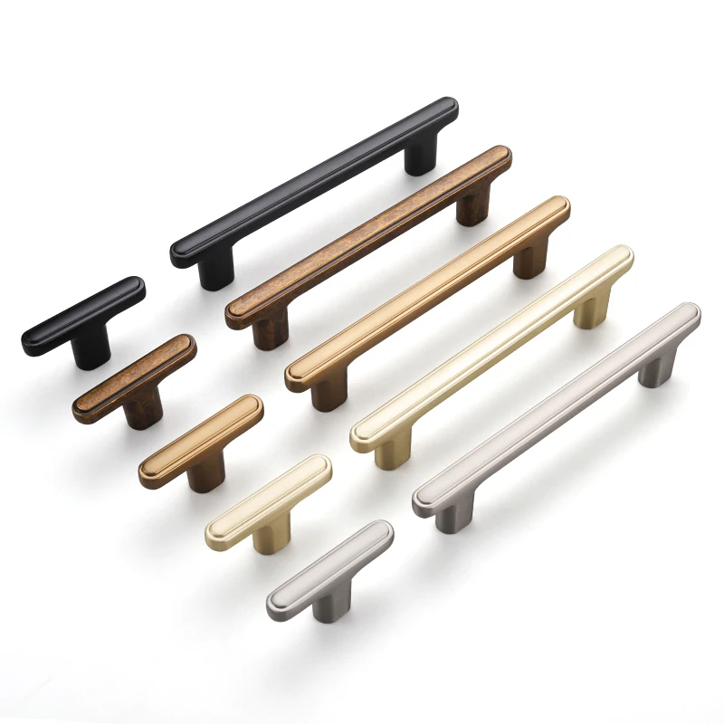 

Oukali 3Pcs Solid Zinc Alloy Cabinet Pulls Single Hole Knobs 76-192mm Vintage Modern Furniture Handles Cupboard Door Pulls