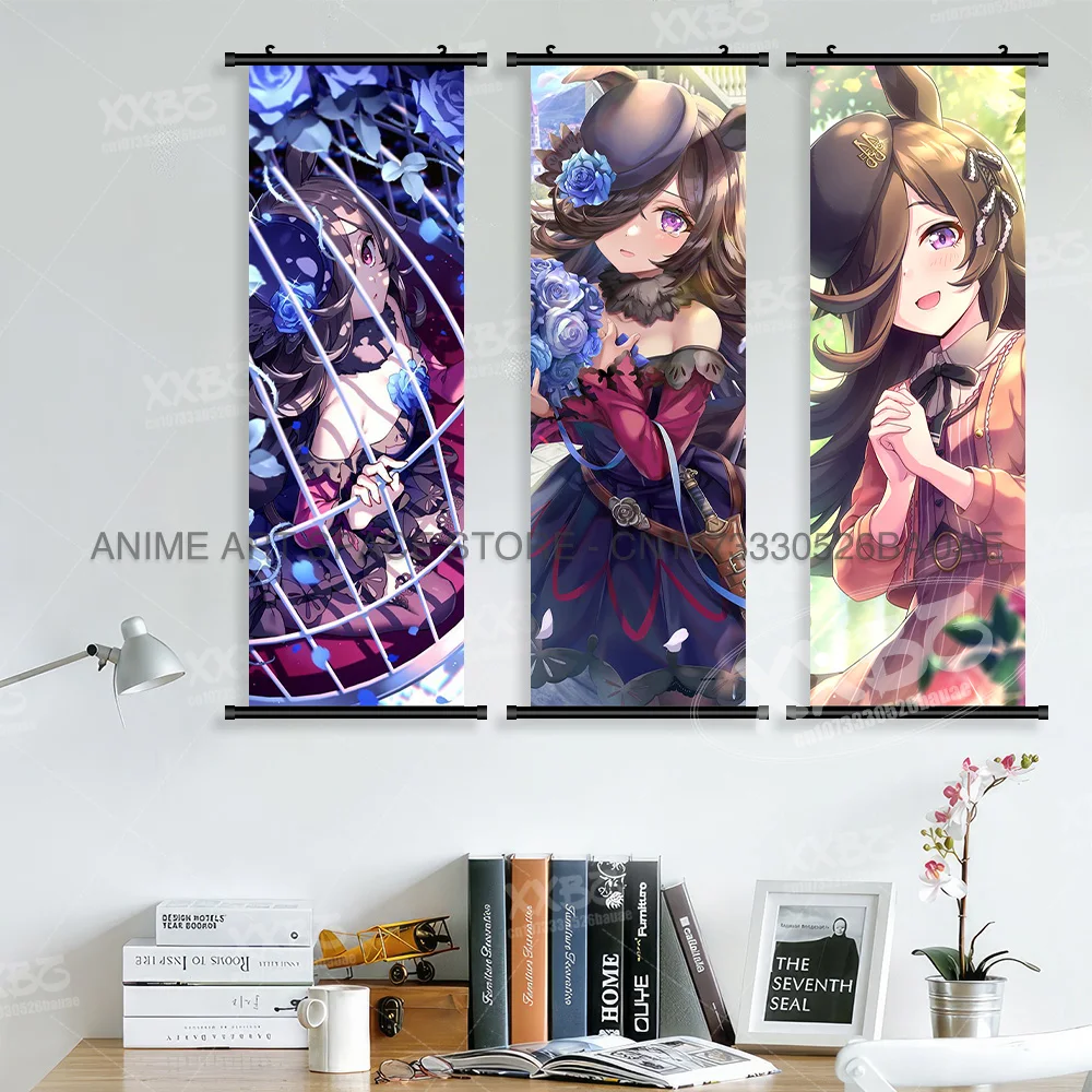 Kawaii Anime Umamusume: Pretty Derby Wandkunst Leinwand Schriftrollen Bild Poster Hängende Malerei Druck Heimdekoration für Zimmerwandbild – Detail 4