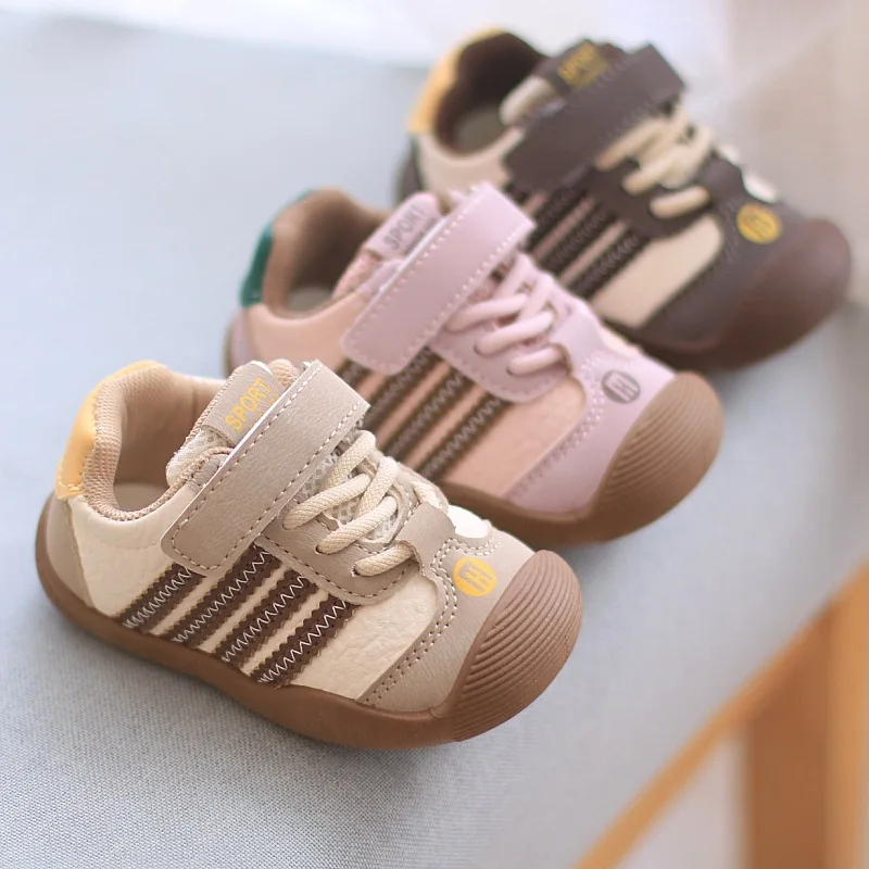 

2025 Girls Autumn New Style Soft Bottom Dequn Shoes for Toddlers Learning To Walk Shoes Children's Footwear Kids Shoes
