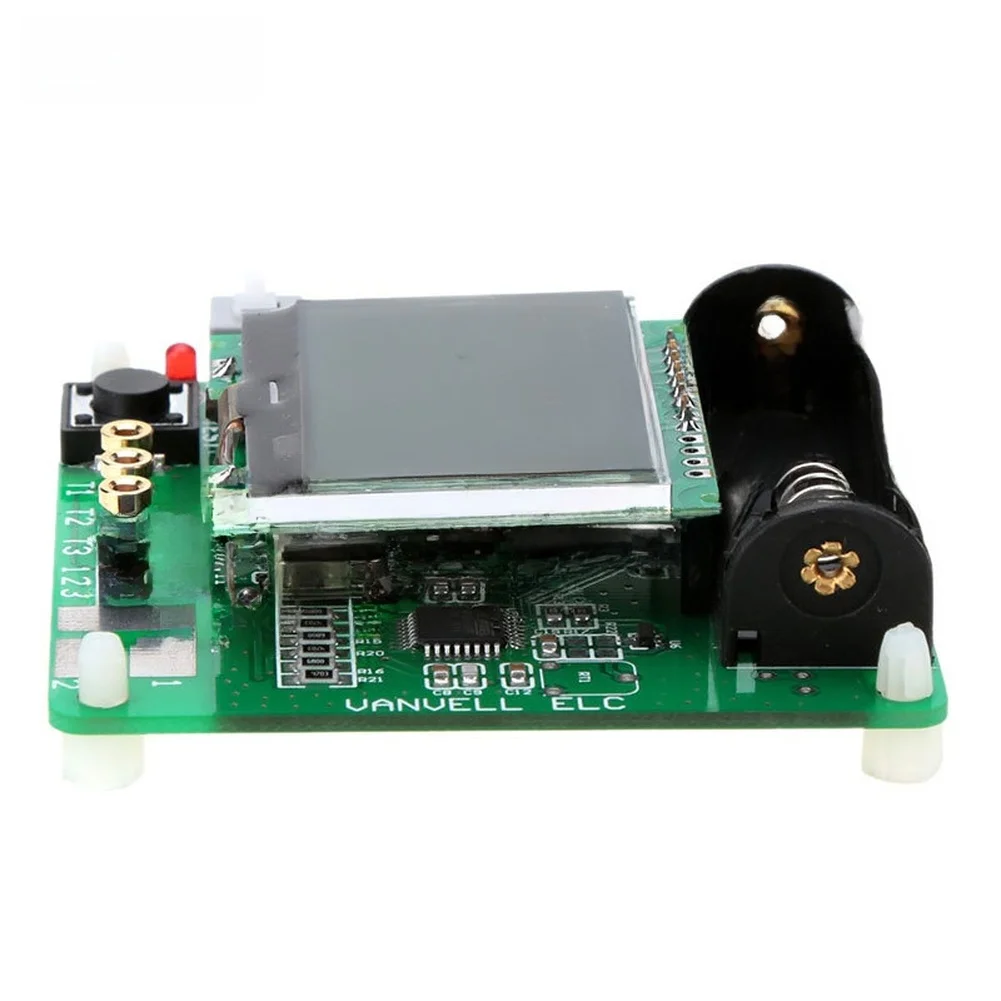 Compact Transistor Tester 7.3x7.1x1.5cm for MOSFET JFET Diode NPN Identification USB Power or 3.7V Lithium For Battery