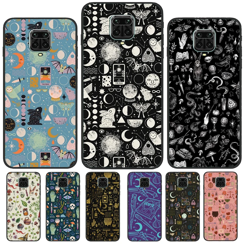 Witch Lunar Magic Case For Xiaomi Redmi Note 12 Pro 8 9 10 11 Pro Note 12S 11S 10S 9S 9C 10A 10C 12C Cover