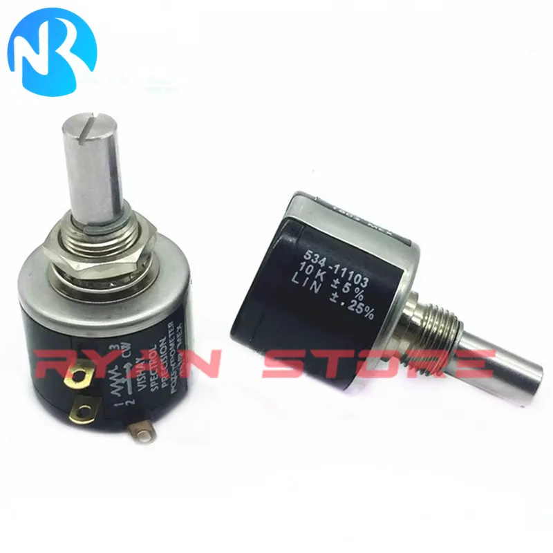 1PCS 534 11102 11202 11502 11103 11203 11503 11104 11501 11201 11101 Spectrol Multi-coil Wire-wound Potentiometer 1K 2K 5K 10K