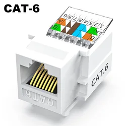 Cat6 RJ45 beznarzędziowy moduł Keystone Ethernet żeński klips typu jack UTP sieciowe złącze typu Punch Down Adapter ścienny łącznik gniazdo