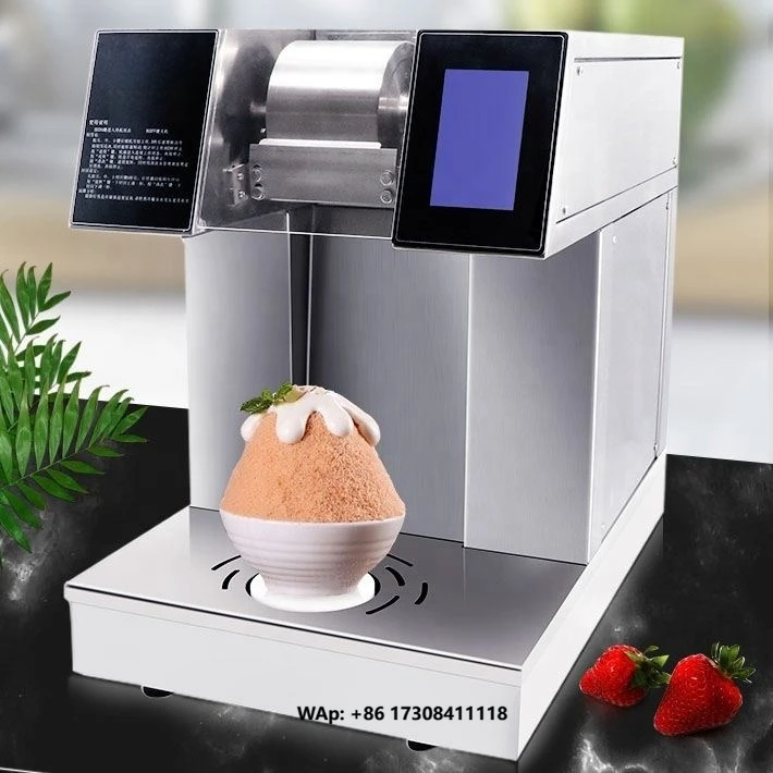 For Automatic Small Korean Bingsu Ice Crusher & Shaver Machine with Milk/Fruit/Water for Sale 110V/220V