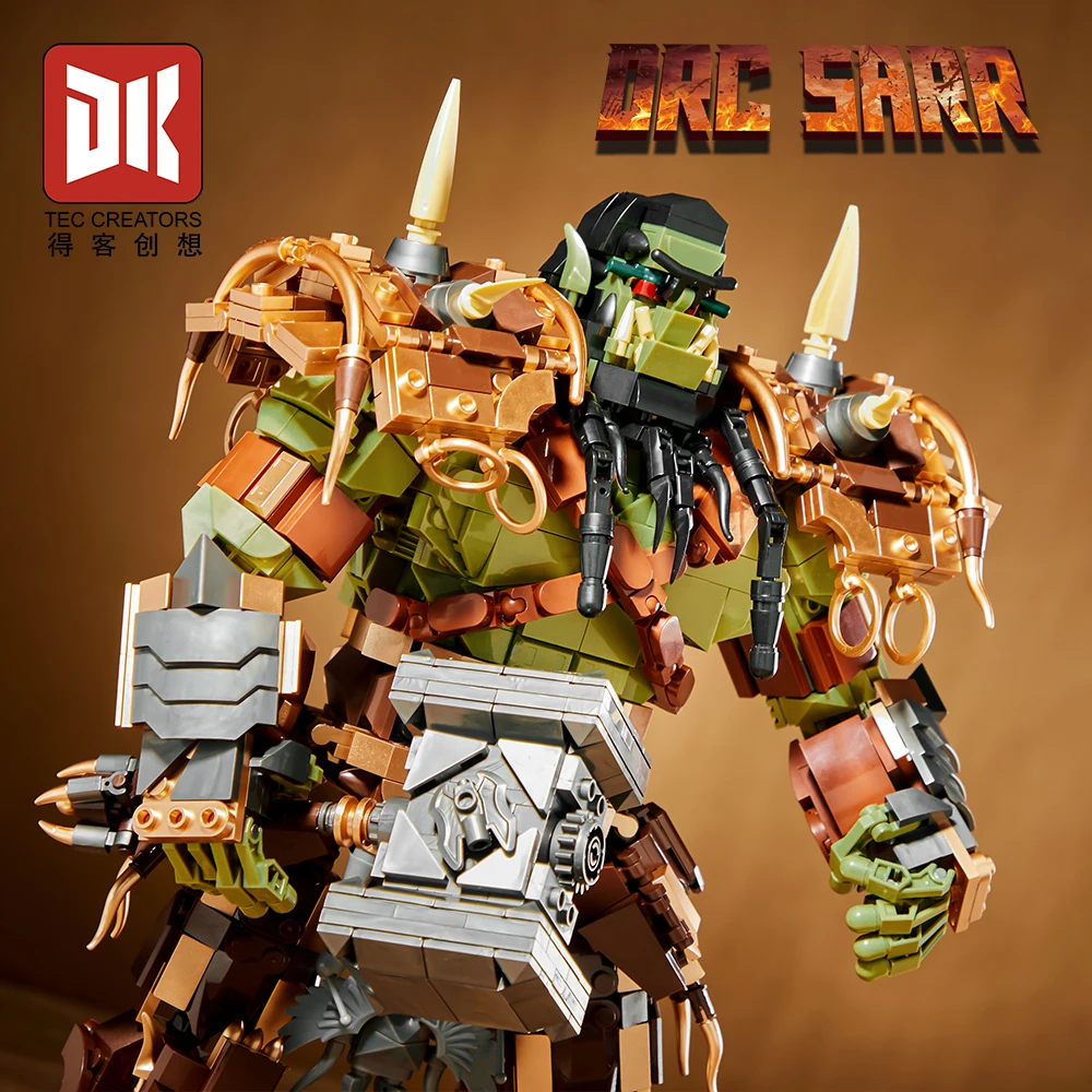

2025 НОВЫЙ DK2021 1776 шт. Orcs Средневековый LOTR Orc Sar Строительный блок Модель Собранные 3D Коллекция кирпичей Декор Игрушка