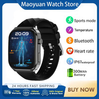 2024 New U13 Men's Smartwatch 2.1 inch square screen 320 * 386 resolution heart rate and blood pressure monitoring smartwatch ﻿