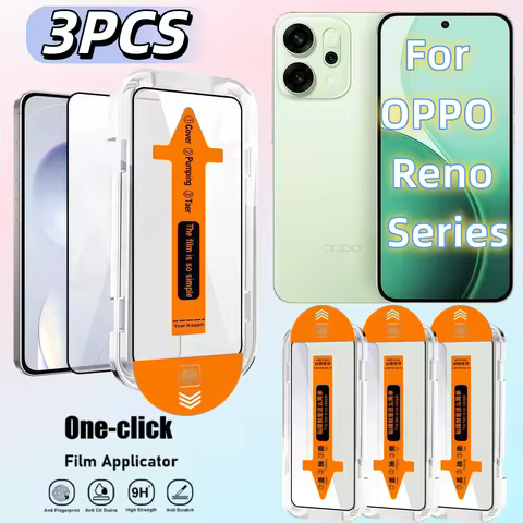 3-pack for OPPO Reno Z Ace 2 2Z 2F 3 4 4SE 5Z 5Lite 5K 6 7SE 7Z 7Pro 8z 13 14 HD Tempered Glass Screen Protector, Dust-Free