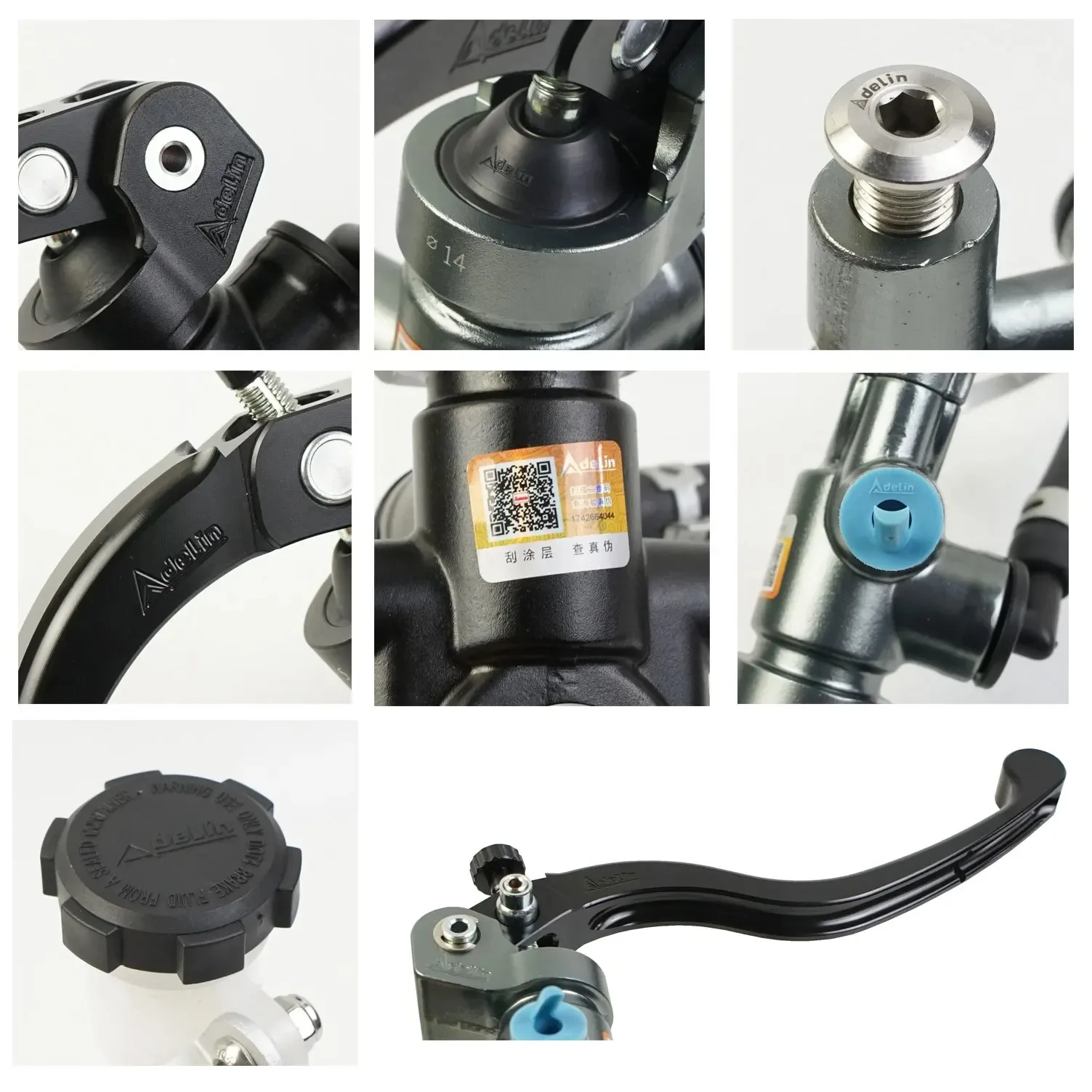 Adelin 16/17.5/19mm CNC Radial Mounting Brake Clutch Pump Hydraulic Clutch Kit Lever Master Cylinder 125 ~ 1000cc for 7/8" 22mm view 6