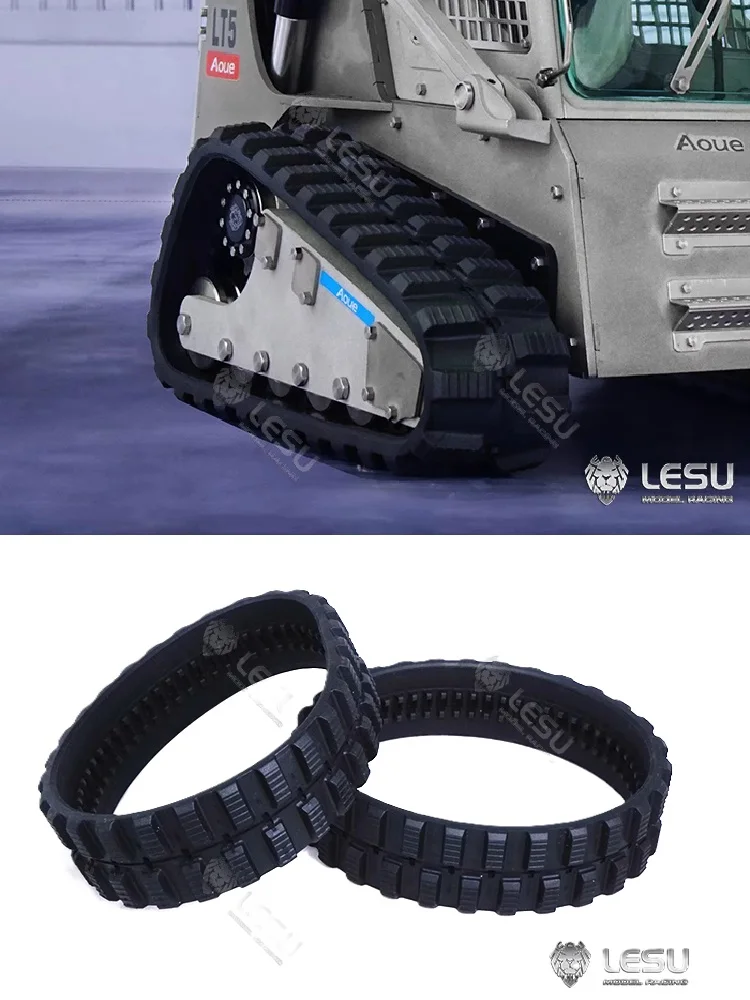 1/14LESU simulation model Engineering crawler small Bobcat loader rubber track strip modified