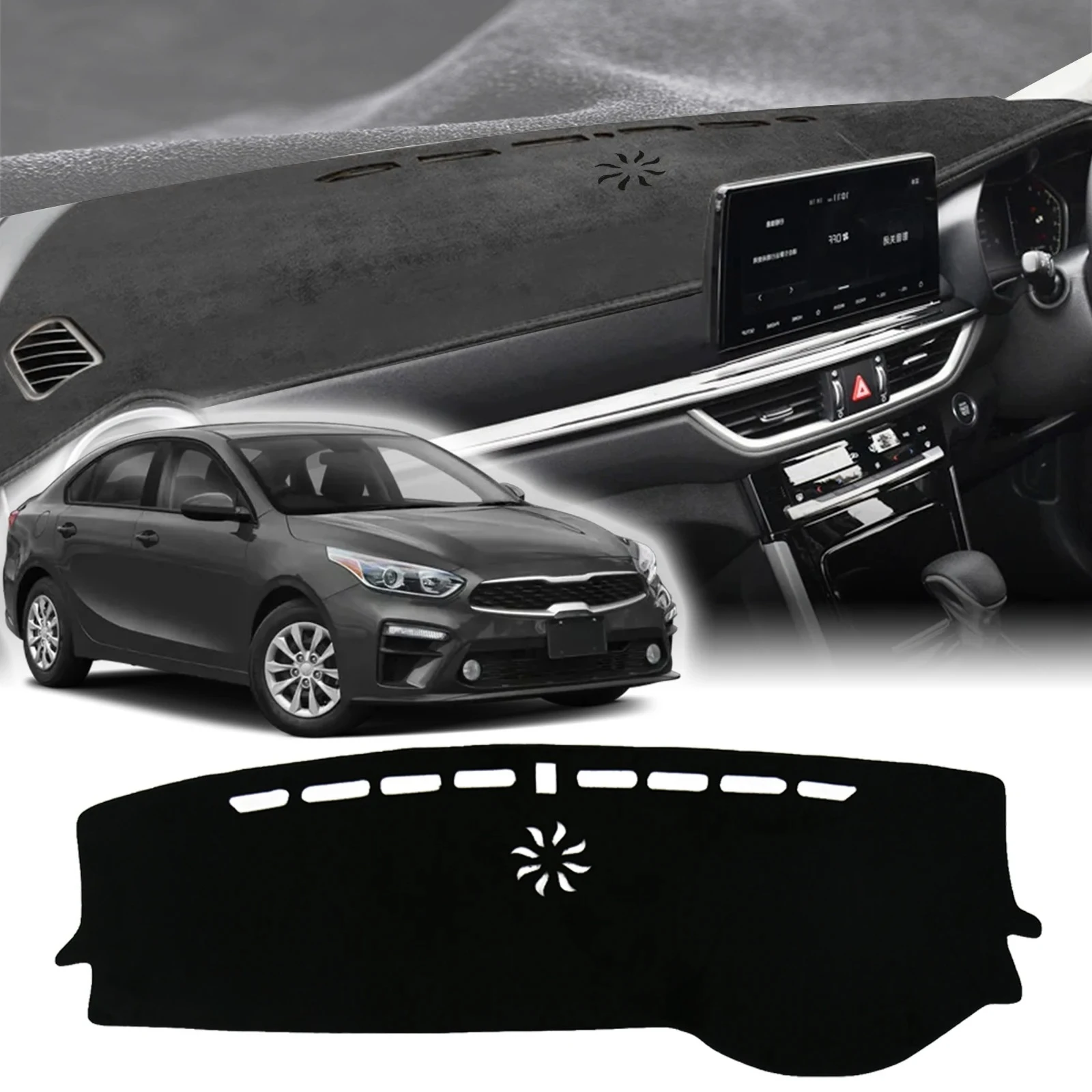 

fit for KIA Forte 2019 2020 2021 2022 2023 2024 Car Accessories Dashboard Cover Pad DashMat Sunshade Dashmat Protective Carpet
