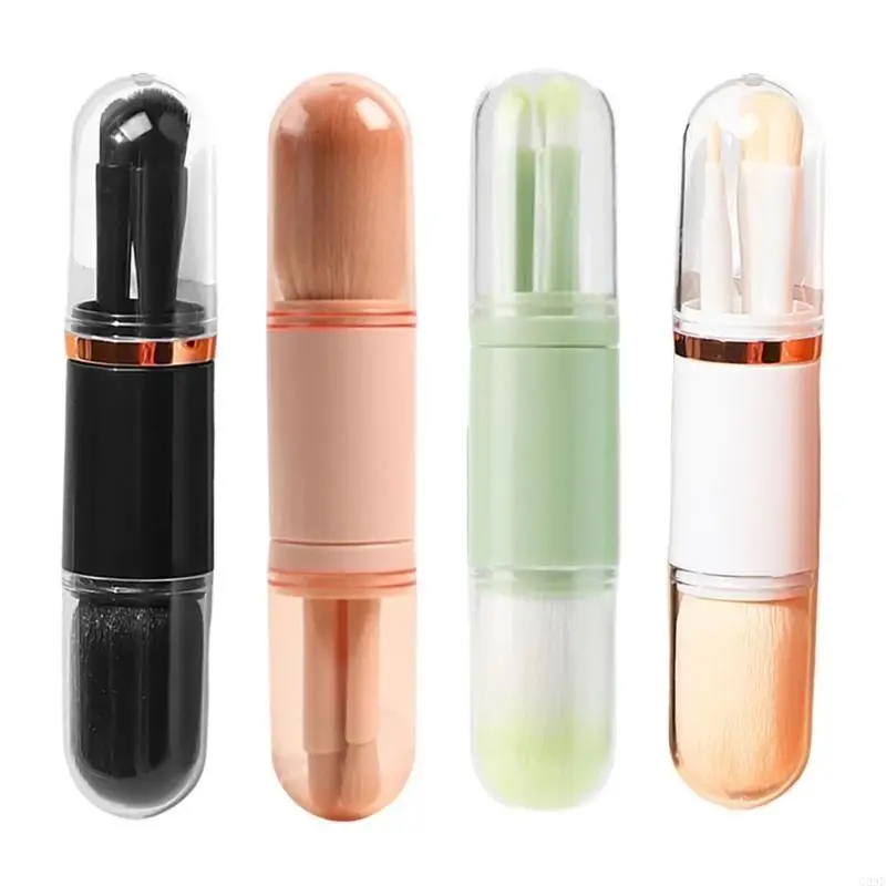G99E Multi funcional 4 1 pincel maquiagem com cerdas macias para cuidados com o rosto suave para viagens necessidades
