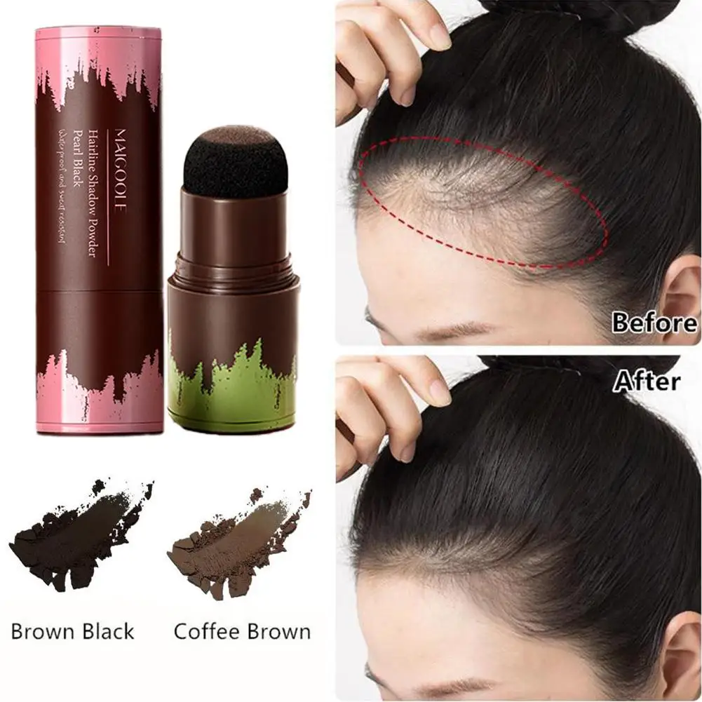 Penambah Volume rambut halus bubuk langsung HITAM akar menutupi rambut alami mengisi garis rambut Shadow bubuk penutup Concealer rambut