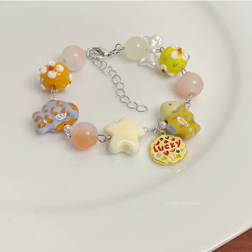 Colorful Lucky Fish Bracelet Cute Korean Stackable Cat Shape Hand Rope Jewelry Accessories Fashion Friendship Wristbands