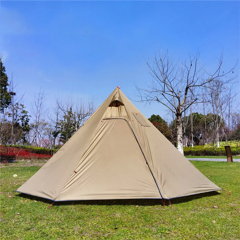 

Luxury Camping Tent Pyramid Tent Compact Storage Size Easy Setup Fireproof Smoke Window Lightweight Portable Camping Tent