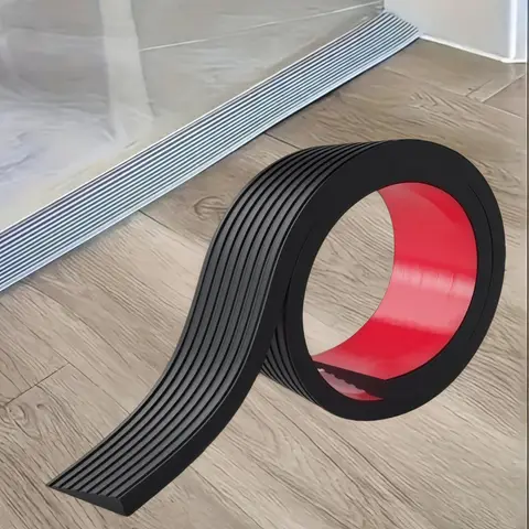 1PC Self Adhesive PVC Threshold Ramp Strip,Flexible Anti-Slip Floor Transition,Doorway Threshold Ramp