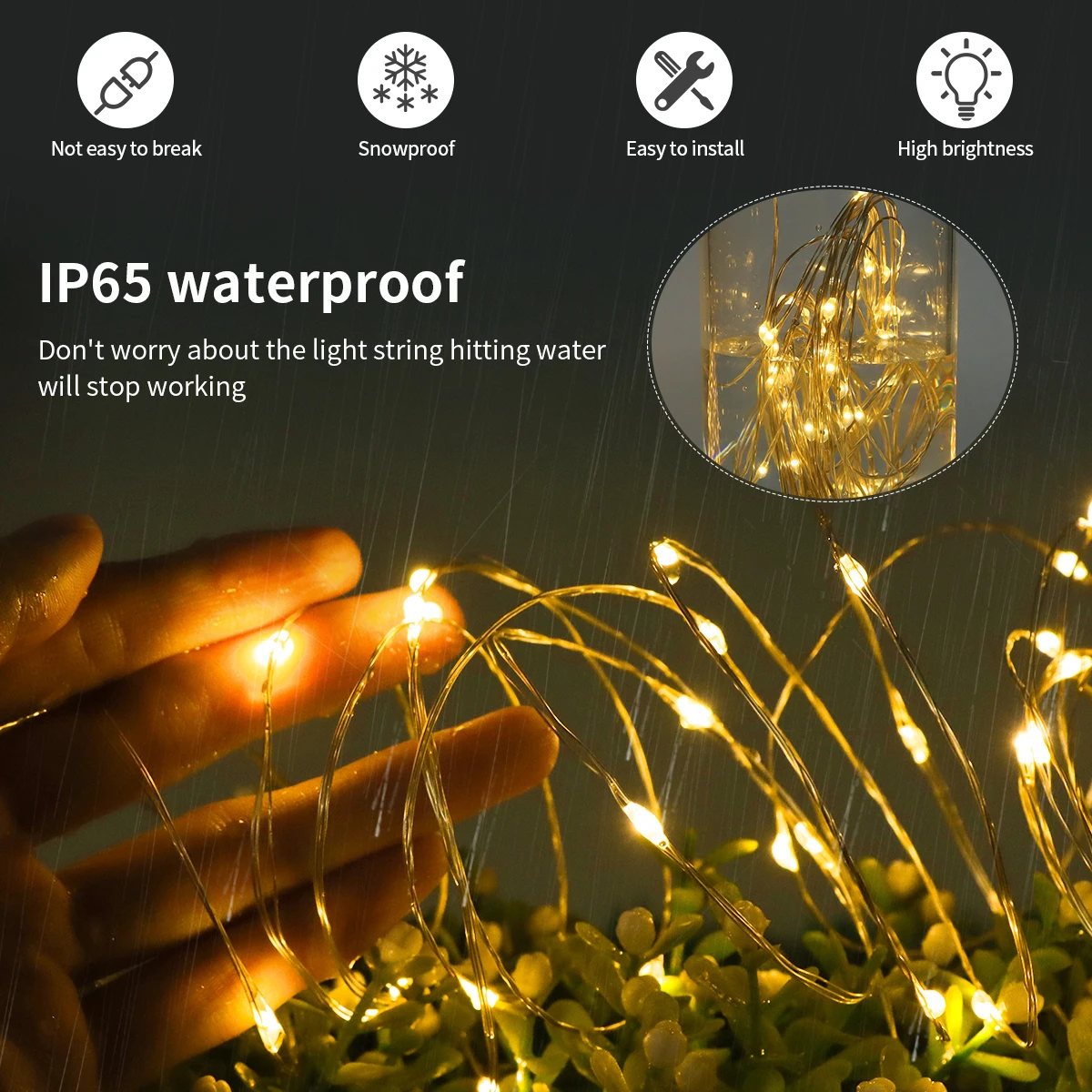 24V Filo di Rame LED String Light Lucine 50M 100M Natale Led Ghirlanda Lampada Camera Da Letto Giardino Esterno Capodanno Decor Illuminazione