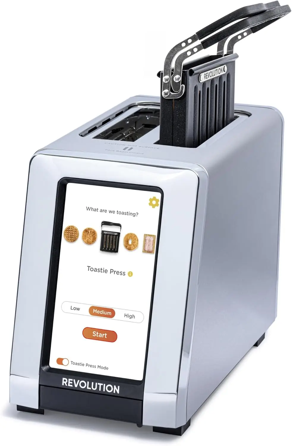 Connect S Broodrooster + Toastie Press – Smart Touchscreen, 2-slice brede sleuf, InstaGLO Tech – Toastbrood, Bagels