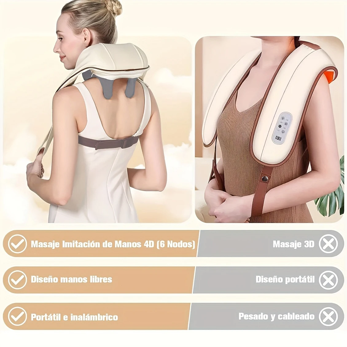 Multi-functional Neck and Shoulder Massager U-shaped Deep Tissue shiatsu Electric Air Compress Kneading Back Massager