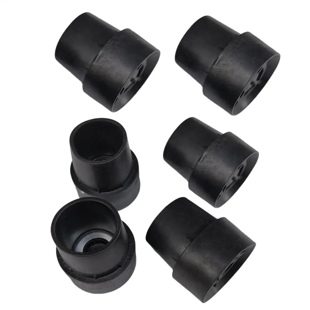 Trampoline Leg Protectors Black Rubber Tips No Scratch Quiet Cover for Indoor Furniture Hard Floor Protection