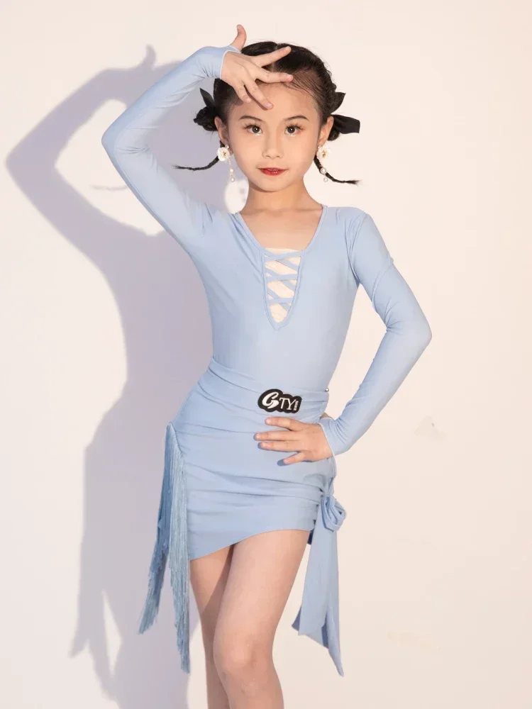 โมเดิร์นชุดเต้นรําละตินสําหรับสาวการแข่งขัน Salsa Tango Dancewear Latin เต้นรําชุด Cha Cha Professional ชุดเต้นรํา