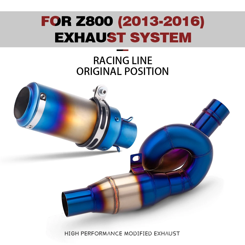 

Suitable for Z800 Motorcycle Exhaust Muffler 51MM Rotary Adapter Middle Tube Connect Link Pipe Z800 2013-2016