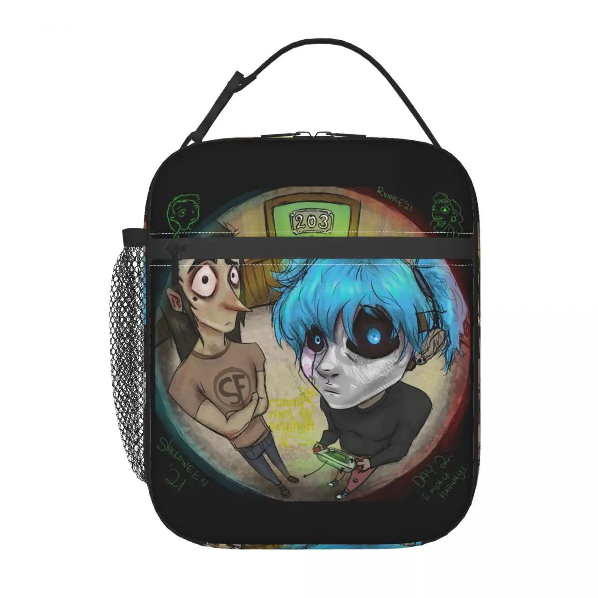 

Game Sally Face Terror Adventure Insulated Lunch Bag for Women Kids Portable Food Boxes Thermal Lunch Box Tote