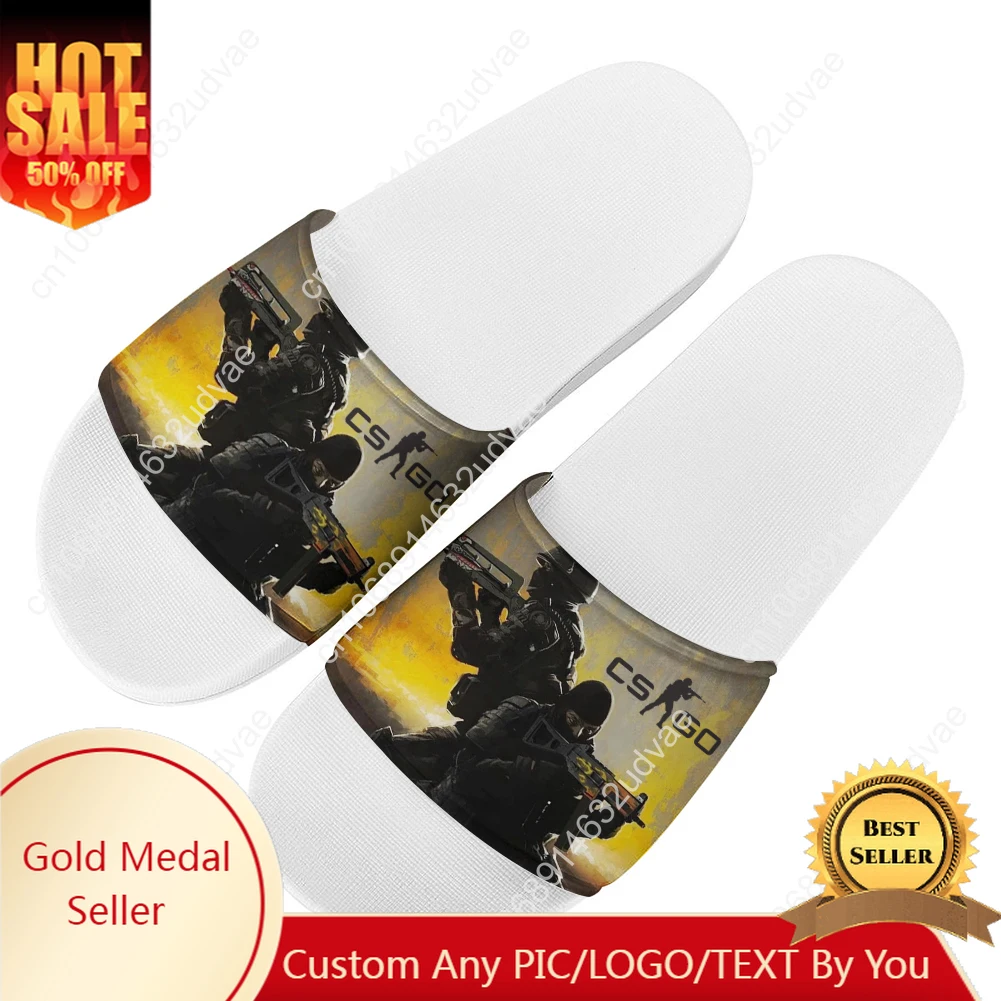 

Counter Strike Global offensive Slippers Home Bathroom Sandals Water Shoes Men Women Teenagers Poor Sandal Custom Summer Slipper