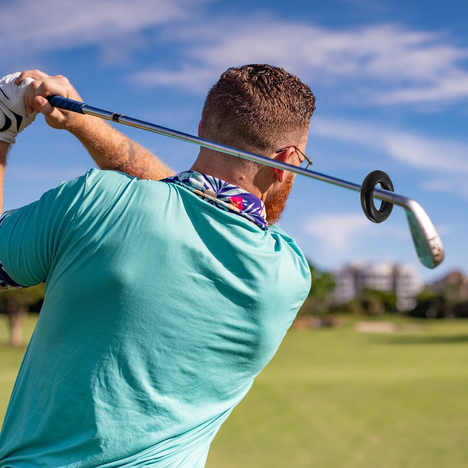 

Club Swing Trainer Ring Compact Design for Easy Use Strengthen Golf Muscles Swing Weight Ring Golfing Weighted Practice Tool