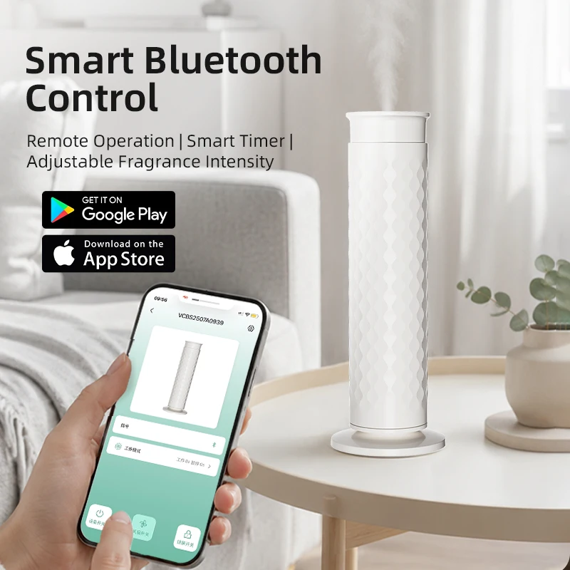 Bluetooth Essential Oil Aroma Diffuser 4000mAh Battery Fragrance Scent Machine for Home Office with Star Projector Lamp