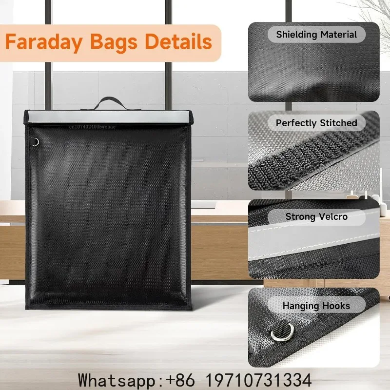 5 Pack Faraday Cage Key Fob Protector Anti Tracking Signal Blocker Fireproof Waterproof RFID Pouch