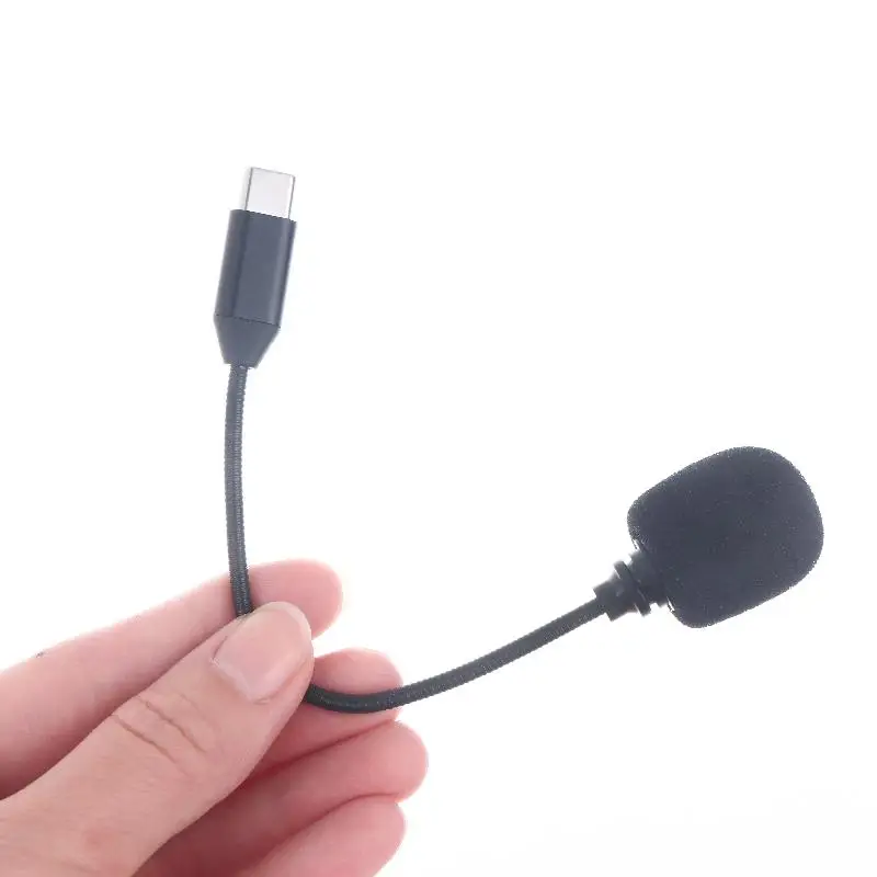 New 1Pcs Type C Phone/Tablet/PC Video Recording Microphone With Flexible Neck Recording USB C Computer Microphone For Vlog