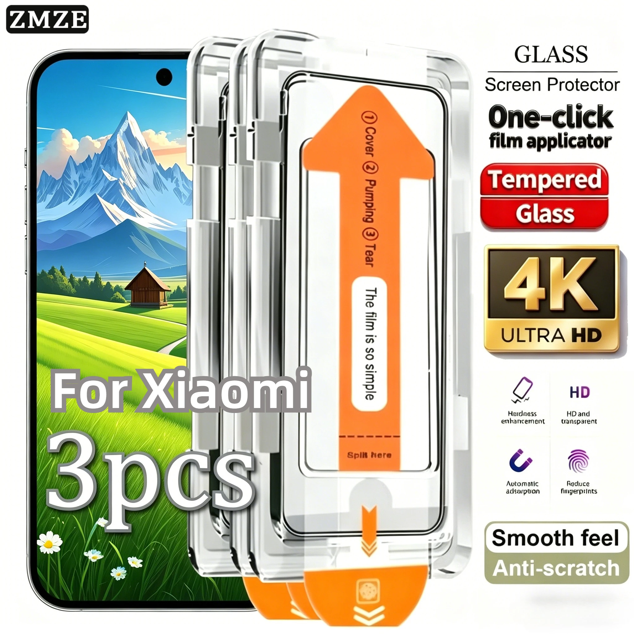 3er-Pack Hochwertige Schutzfolie für Xiaomi 13 14 15 13T 14T Pro 17 17 Pro Max Ultra Kratzfest Ultra-Dünnes Design und Blasenfreie Anwendung mit Glatter Haptik
