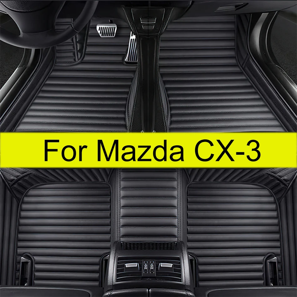 

Car Floor Mats For Mazda CX-3 CX3 DK 2016~2022 Leather Luxury Mat Protective Rug Carpet Set Auto Interior Parts Car Accessories