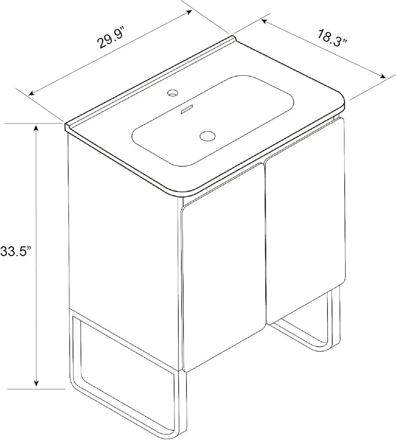 Dalia 30 Inch Bathroom Vanity with Sink,Large Storage Wall Mounted Floating Bathroom Vanity with Overflow for Modern Bathroom