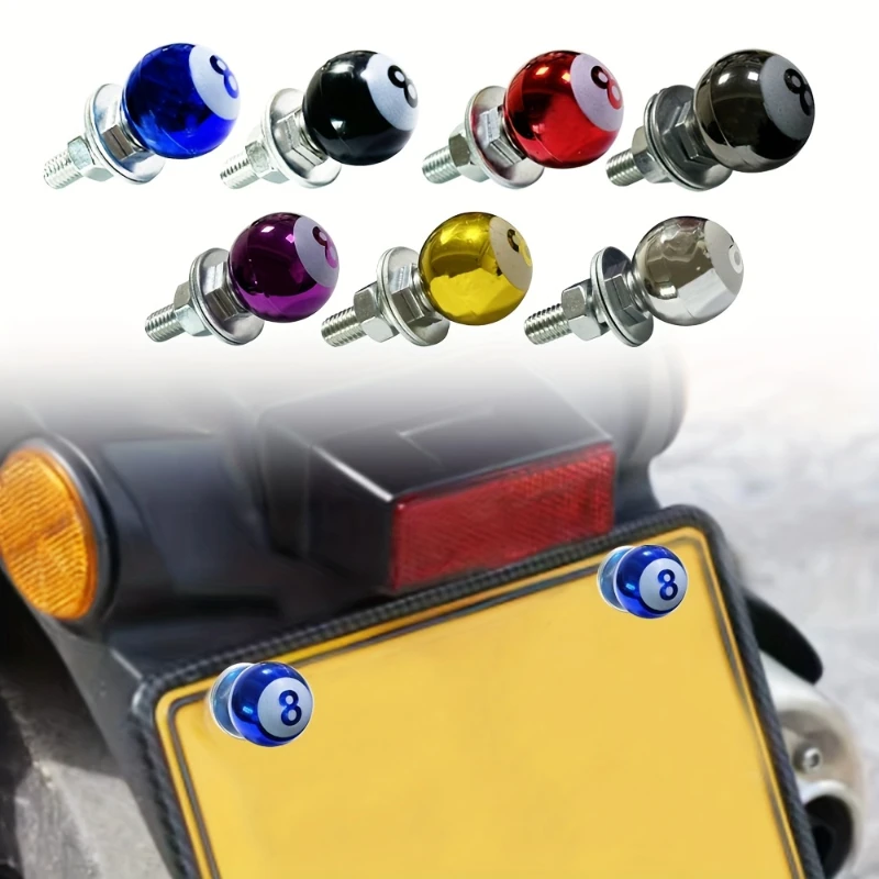 

2pcs Car License Plate Screw License Plate Frame Bolts License Plate Frame Fixed Screw Universal Exterior Car Accessories