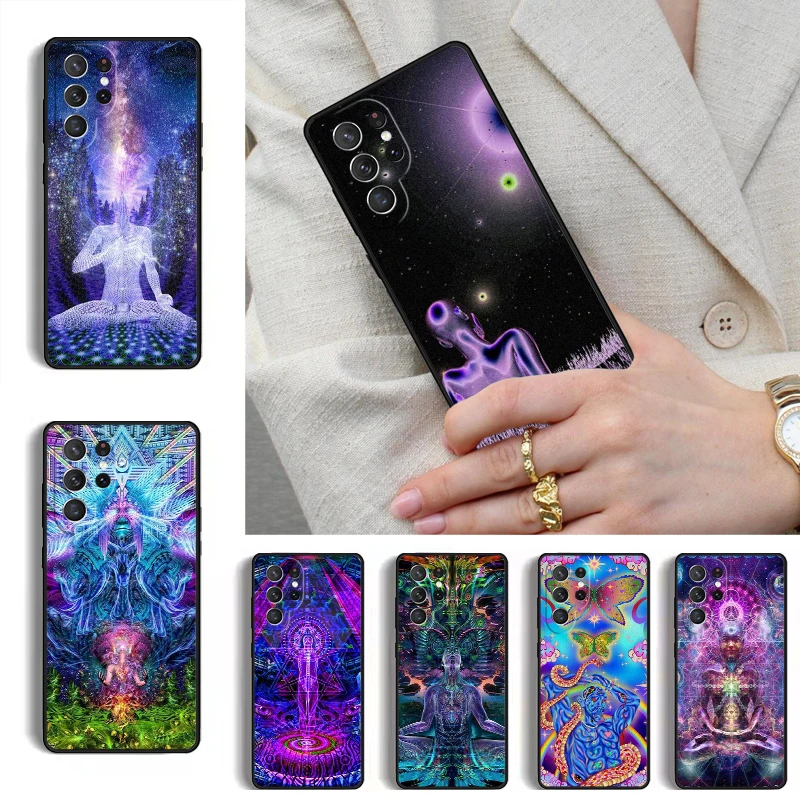 Spiritual Trippy Psychedelic Phone Case for Samsung Galaxy S26 S25 Ultra S24 S23 S22 S21 Plus Note 10 Bumper Cover