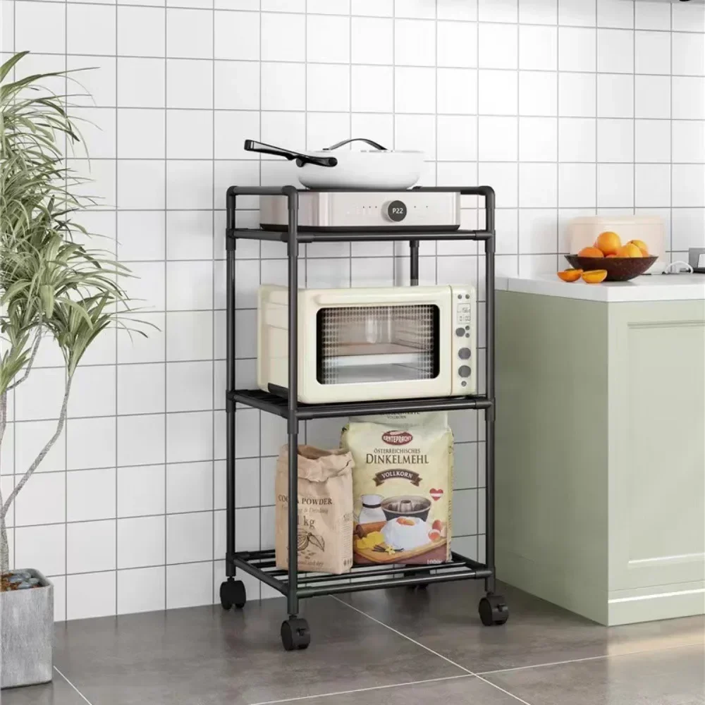 Multi-Layer Kitchen Rack Household Microwave Stove Shelf Multi Scene Bathroom Living Room Shelf Pantry Closet Kitchen Organizer