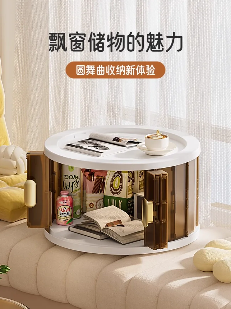 Folding Storage Box Multi-layer Storage Cabinet At Home Bedside Snack Window Car Round Storage Box Toy Organizer