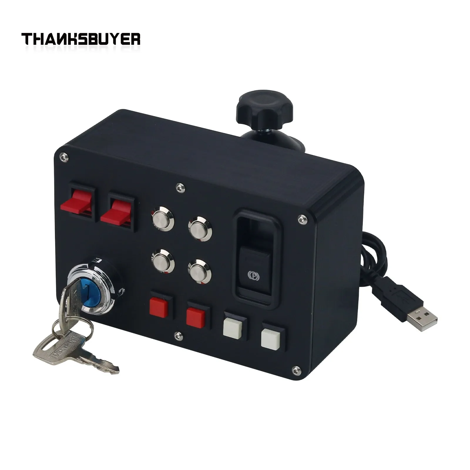 

Racing Game Simulation Central Control Box with PETG 3D-printed Shell Support USB Plug and Play